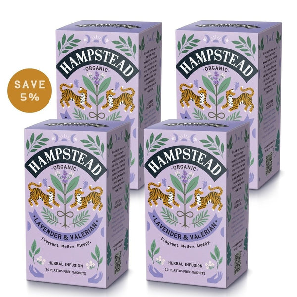 Organic Lavender & Valerian Tea Bags - Hampstead Tea