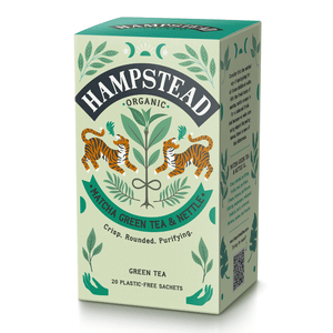 Organic Matcha Green Tea and Nettle Tea Bags - Hampstead Tea - organic & plastic free tea