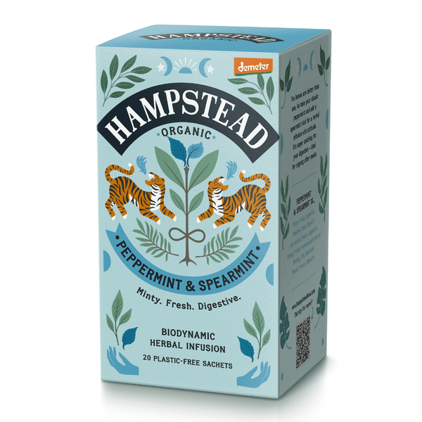 Organic Peppermint & Spearmint Tea Bags - Hampstead Tea