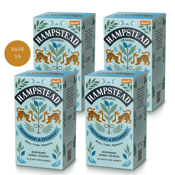 Organic Peppermint & Spearmint Tea Bags - Hampstead Tea