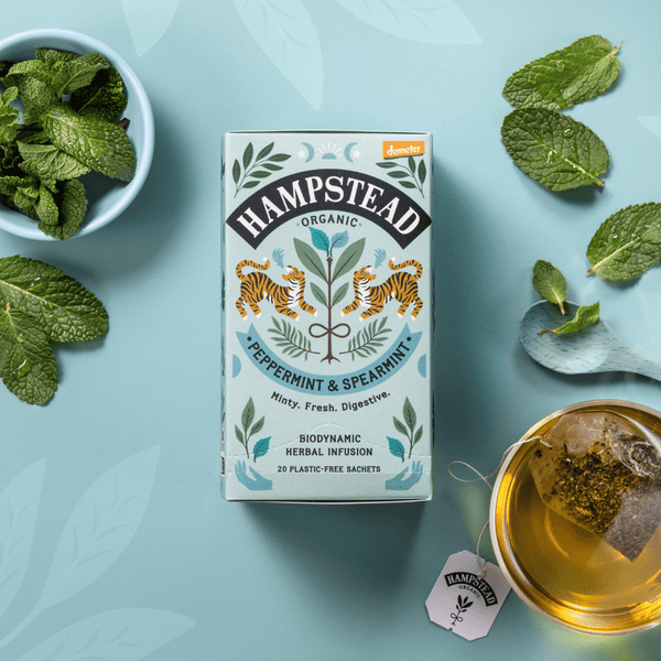 Organic Peppermint & Spearmint Tea Bags - Hampstead Tea