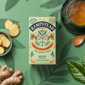 Organic Green Tea & Ginger Tea Bags - Hampstead Tea