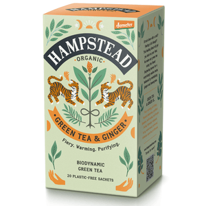 Organic Green Tea & Ginger Tea Bags - Hampstead Tea