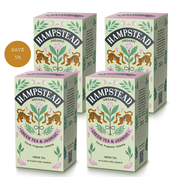 Organic Green Tea & Jasmine Tea Bags - Hampstead Tea