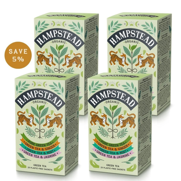 Organic Green Tea Selection Tea Bags - Hampstead Tea