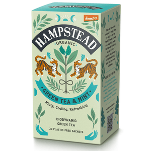 Organic Green Tea with Mint Tea Bags - Hampstead Tea
