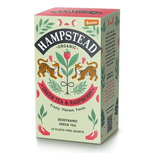 Organic Green Tea with Raspberry Tea Bags - Hampstead Tea
