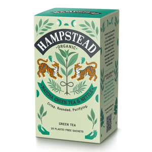 Organic Matcha Green Tea and Nettle Tea Bags - Hampstead Tea - organic & plastic free tea