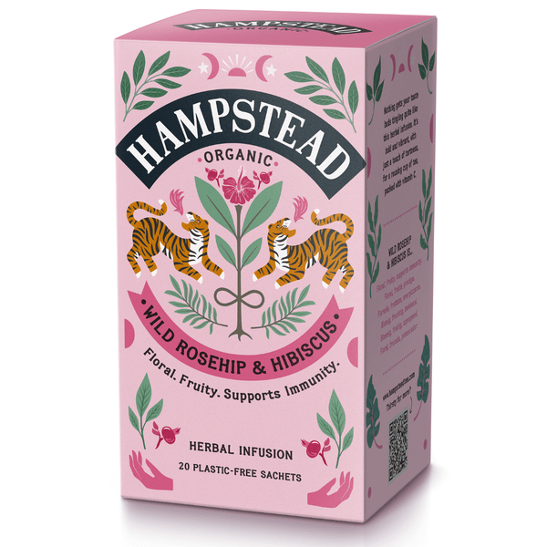 Organic Rosehip & Hibiscus Tea Bags - Hampstead Tea