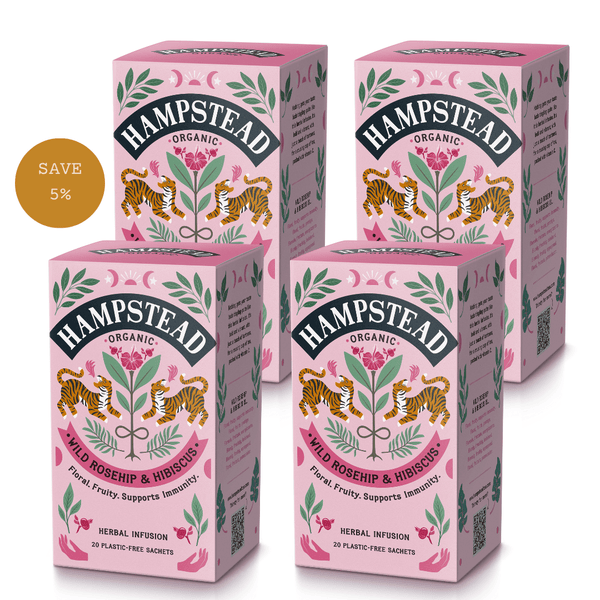 Organic Rosehip & Hibiscus Tea Bags - Hampstead Tea