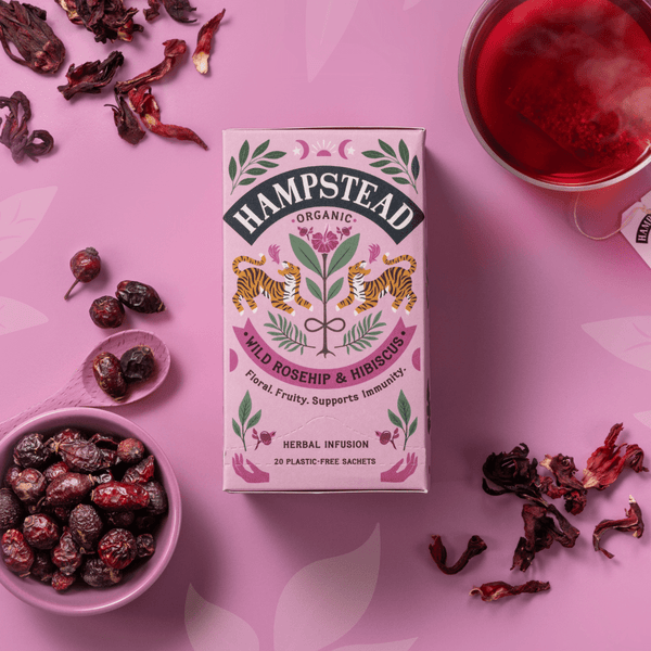 Organic Rosehip & Hibiscus Tea Bags - Hampstead Tea