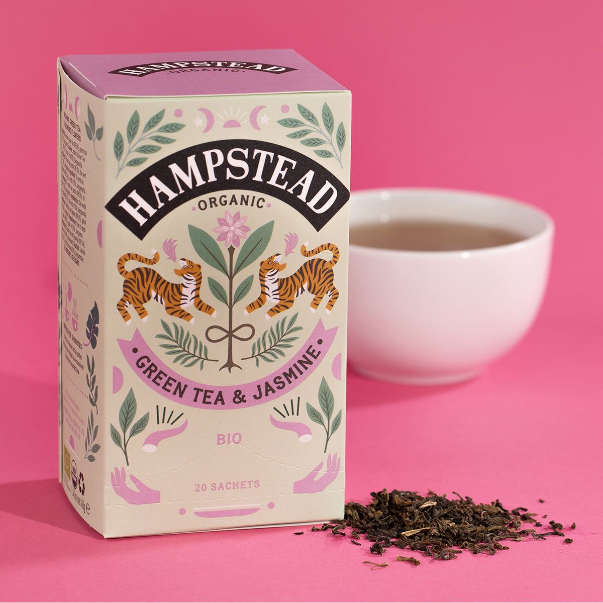 Organic Green Tea & Jasmine Tea Bags Hampstead Tea