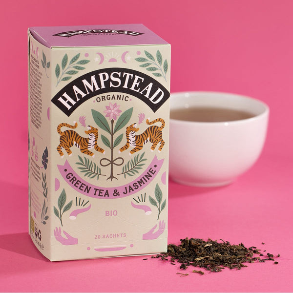 Hampstead Tea Organic Green Tea & Jasmine Tea Bags - Hampstead Tea - Biodynamic and Organic Teas