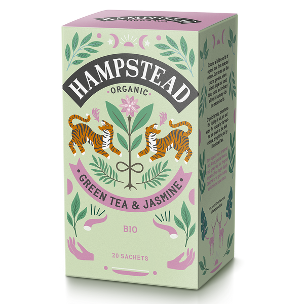 Hampstead Tea Organic Green Tea & Jasmine Tea Bags - Hampstead Tea - Biodynamic and Organic Teas